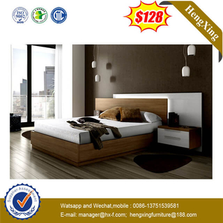 Solid Walnut Wooden Bed For Home Hotel Bedroom Furniture Set