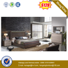 Chinese Wooden Double Queen Bed Modern Bedroom Furniture
