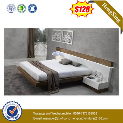 White Wooden Hotel Home King Size Bedroom Furniture Bed With Headboard