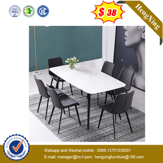 Luxury Gold Stainless Steel Mirrored Tempered Glass Top Dining Table Furniture set