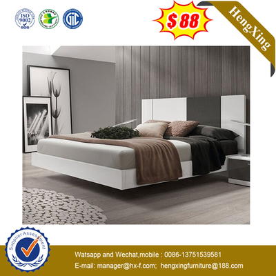 Modern Wooden Apartment Bedroom Furniture 1.8m MDF Double Bed