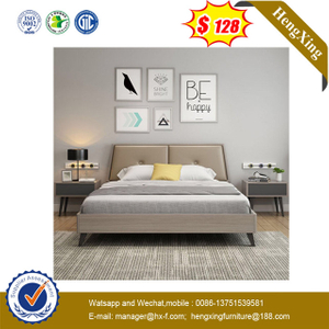 Grey Color Home Furniture Hotel Use Mdf Double Size Bedroom Furniture 