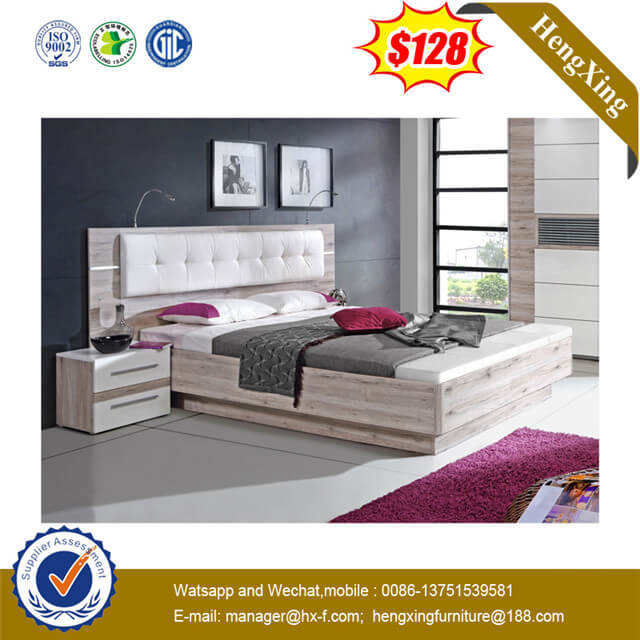 Custom Made Classic Wood Large Storage Bed for Home Bedroom 