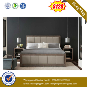 Luxury King Size MDF Wooden Hotel Home Bedroom Beds