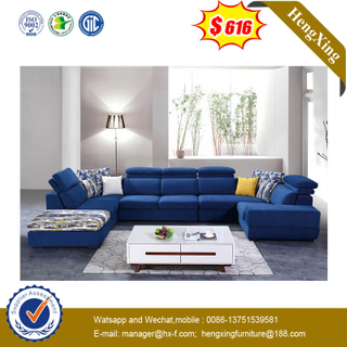 Foshan Home Furniture U Shape Couch Lounger Sleeper Fabric Sofa Set