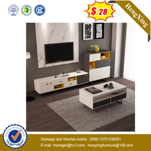 Modern Whiter Color Livingroom Cabinet Furniture Wooden Side TV Table
