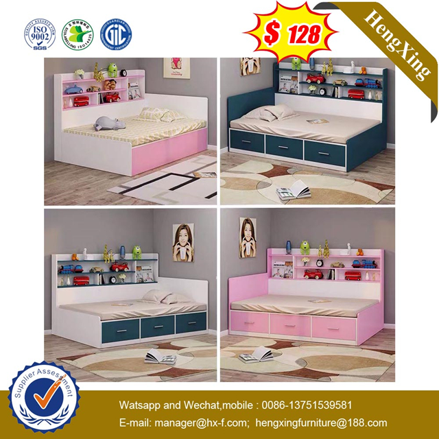 Modern Home School Children Kids Furniture bedroom Bookcase Bunk Wooden Single Double Dormitory Beds