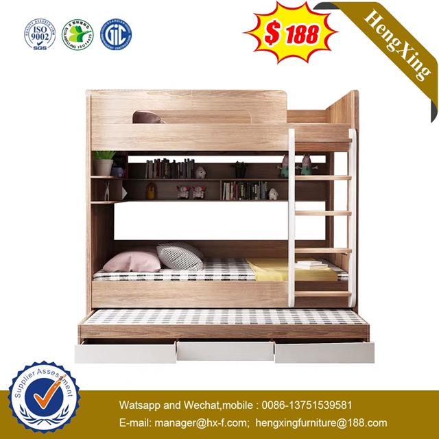 High Quality Kids Bedroom Furniture Set Children Bunk Bed with Bookcase