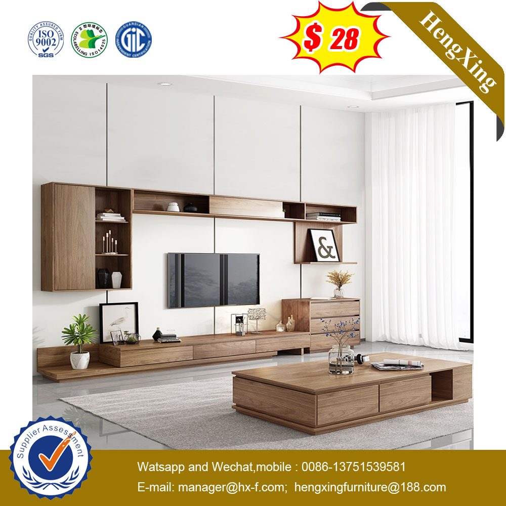 Apartment Furniture Fashion Modern Living Room Wooden Rectangular Center TV Stand Cabinet