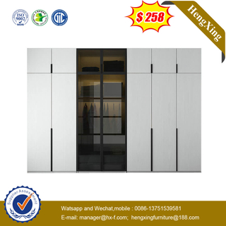 Large Capacity King Size Bedroom Furniture Combination Wardrobe Cabinet Glass Door Closet