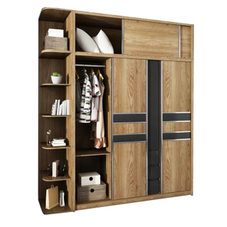 2021 Custom Made MDF Wardrobe Furniture Wooden 3 Doors Custom Wardrobe Closets