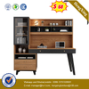 Chinese Furniture Wooden Office book shelf Computer Desk Laptop Stand study table with Side Table