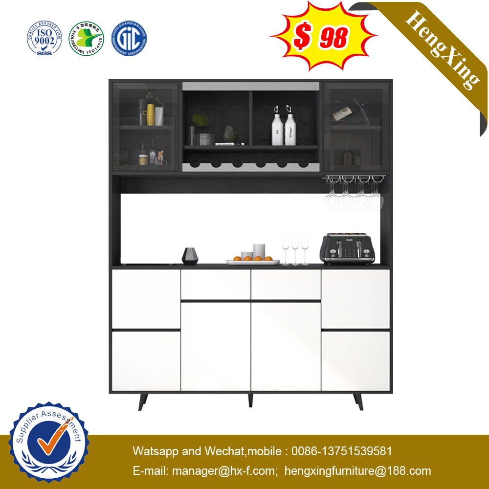 Chinese Wooden Melamine Laminated Wine Storage Cabinet Sideboard Home Living Room Kitchen Dining Furniture