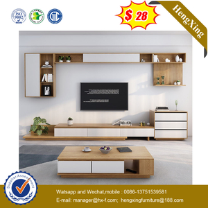 Nordic TV Stand Coffee Table Combination Set Solid Wood Living Room Side Cabinet