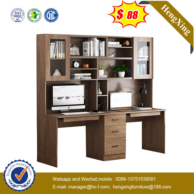 Modern Wooden Home office Children Furniture Study Table Computer Manager Office Desk with book case 