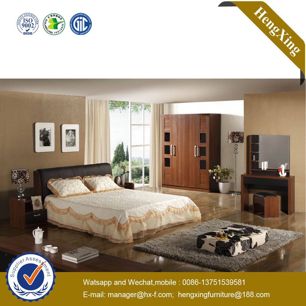 Modern Hotel Home Wooden Living Room Furniture Bedroom Set Mattress Drawer Cabinets Single Queen Double King Bed